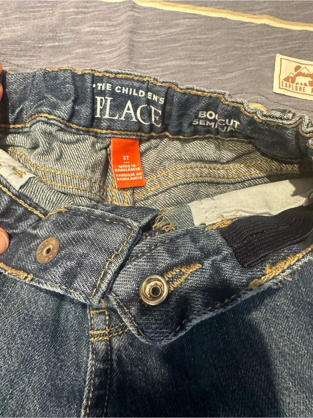 Toddler Long Sleeve Henley Top and Jeans Set - Picture 6 of 8